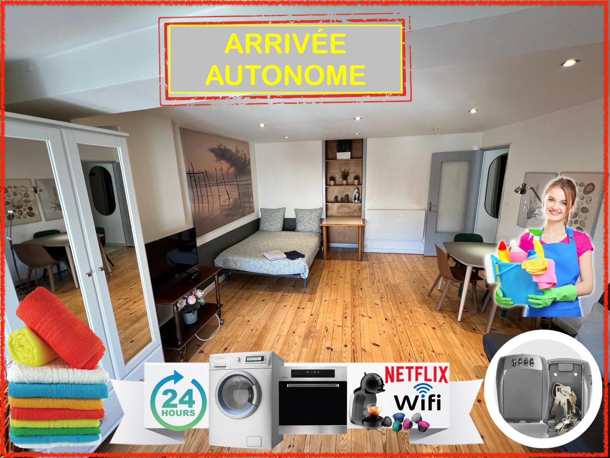 018 Chic & Cosy F1 41M2 Hypercentre Wifi Smart Tv Netflix Lejlighed Saint-Etienne  Eksteriør billede